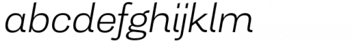 Tonus Sans Extra Light Italic Font LOWERCASE