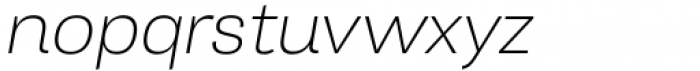 Tonus Sans Thin Italic Font LOWERCASE