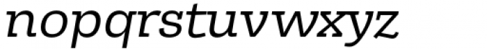 Tonus Slab Light Italic Font LOWERCASE