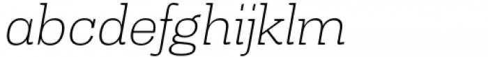 Tonus Slab Thin Italic Font LOWERCASE