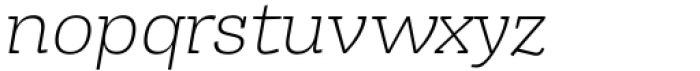 Tonus Slab Thin Italic Font LOWERCASE