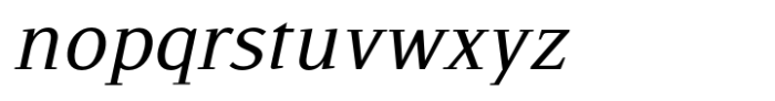 Tonwell Extra Light Italic Font LOWERCASE