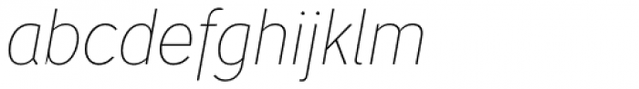 Tool Thin Italic Font LOWERCASE