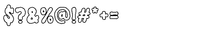 Toonify Outline Font OTHER CHARS