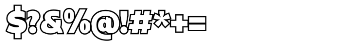 Toony Line Static Regular Font OTHER CHARS