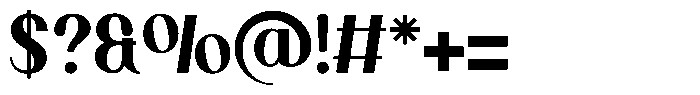 Torent Font OTHER CHARS