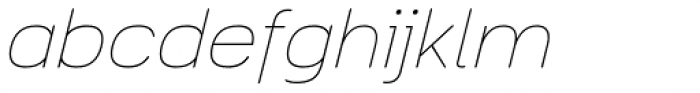 Toriga Extra Light Italic Font LOWERCASE