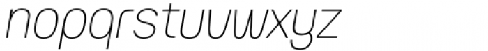 Toroka Condensed Thin Italic Font LOWERCASE