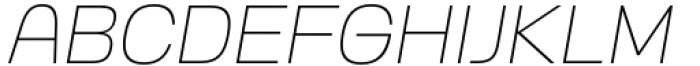 Toroka Thin Italic Font UPPERCASE
