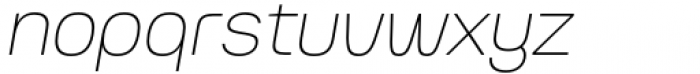 Toroka Thin Italic Font LOWERCASE
