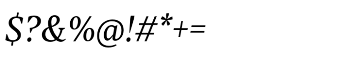 Torrent-Regular Italic Font OTHER CHARS