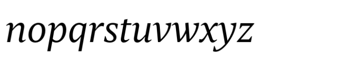 Torrent-Regular Italic Font LOWERCASE