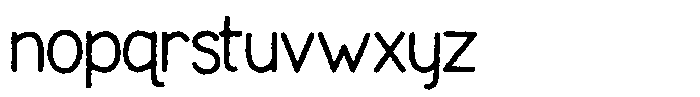Tortoise Eroded Font LOWERCASE
