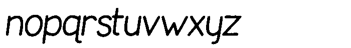Tortoise Rough Italic Font LOWERCASE