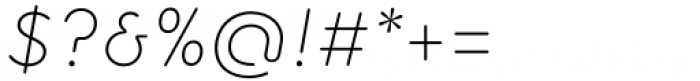 Torus Pro Thin Italic Font OTHER CHARS