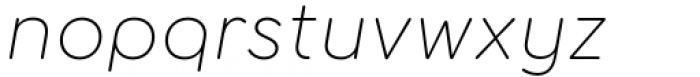 Torus Pro Thin Italic Font LOWERCASE