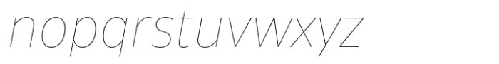 Tosia Nova Hairline Italic Font LOWERCASE