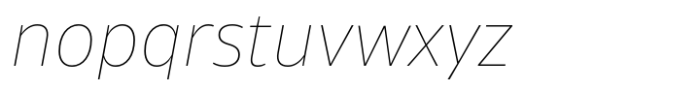 Tosia Nova Ultra Thin Italic Font LOWERCASE
