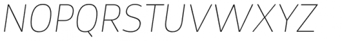 Tosia Ultra Thin Italic Font UPPERCASE