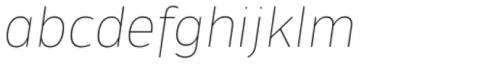 Tosia Ultra Thin Italic Font LOWERCASE