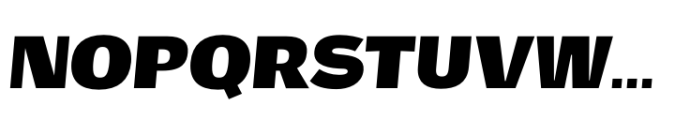Total Black Ultra Italic Font UPPERCASE