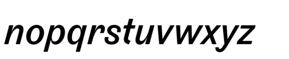 Touvlo Medium Italic Font LOWERCASE