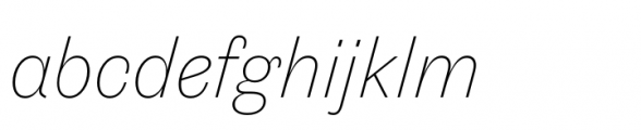 Touvlo Thin Italic Font LOWERCASE