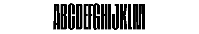 Tof Yugen Semibold Condensed Font UPPERCASE