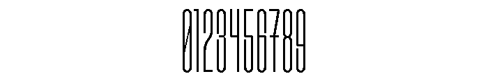 Tof Yugen Thin Condensed Font OTHER CHARS