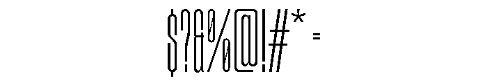 Tof Yugen Thin Condensed Font OTHER CHARS
