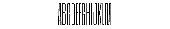 Tof Yugen Thin Condensed Font UPPERCASE