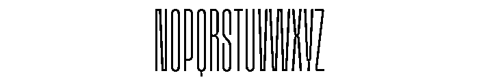 Tof Yugen Thin Condensed Font UPPERCASE