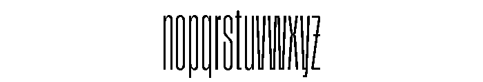 Tof Yugen Thin Condensed Font LOWERCASE