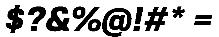 Tofino BlackItalic Instance Font OTHER CHARS