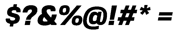 Tofino BlackItalicPersonal Font OTHER CHARS