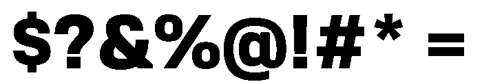 Tofino BlackPersonal Font OTHER CHARS