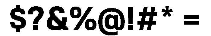 Tofino BoldPersonal Font OTHER CHARS