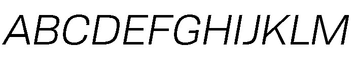 Tofino BookItalic Instance Font UPPERCASE