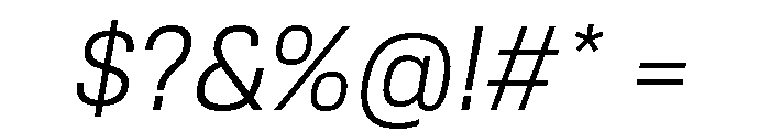 Tofino BookItalicPersonal Font OTHER CHARS