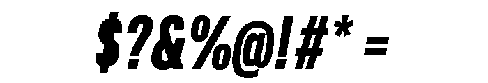 Tofino CondBoldItalic Instance Font OTHER CHARS