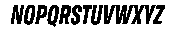 Tofino CondBoldItalic Instance Font UPPERCASE