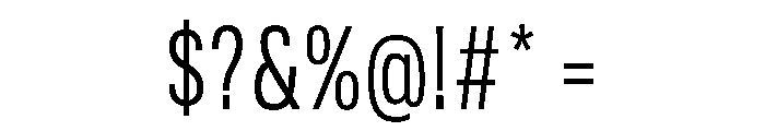 Tofino CondBook Instance Font OTHER CHARS