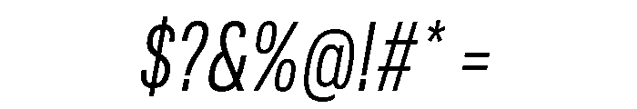 Tofino CondBookItalic Instance Font OTHER CHARS