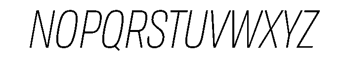 Tofino CondLightItalic Instance Font UPPERCASE