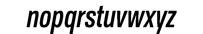 Tofino CondMediumItalic Instance Font LOWERCASE