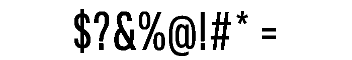 Tofino CondRegular Instance Font OTHER CHARS