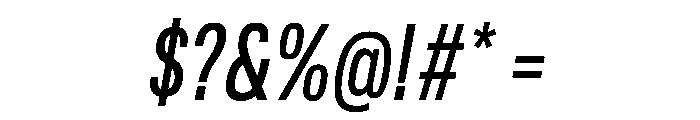Tofino CondRegularItalic Instance Font OTHER CHARS
