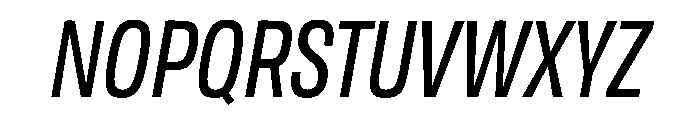 Tofino CondRegularItalic Instance Font UPPERCASE