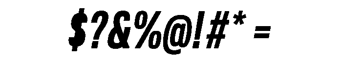 Tofino CondSemiboldItalic Instance Font OTHER CHARS