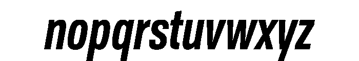 Tofino CondSemiboldItalic Instance Font LOWERCASE